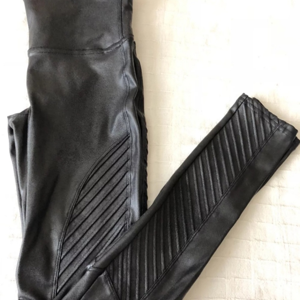 Spanx Faux Leather Moto Leggings